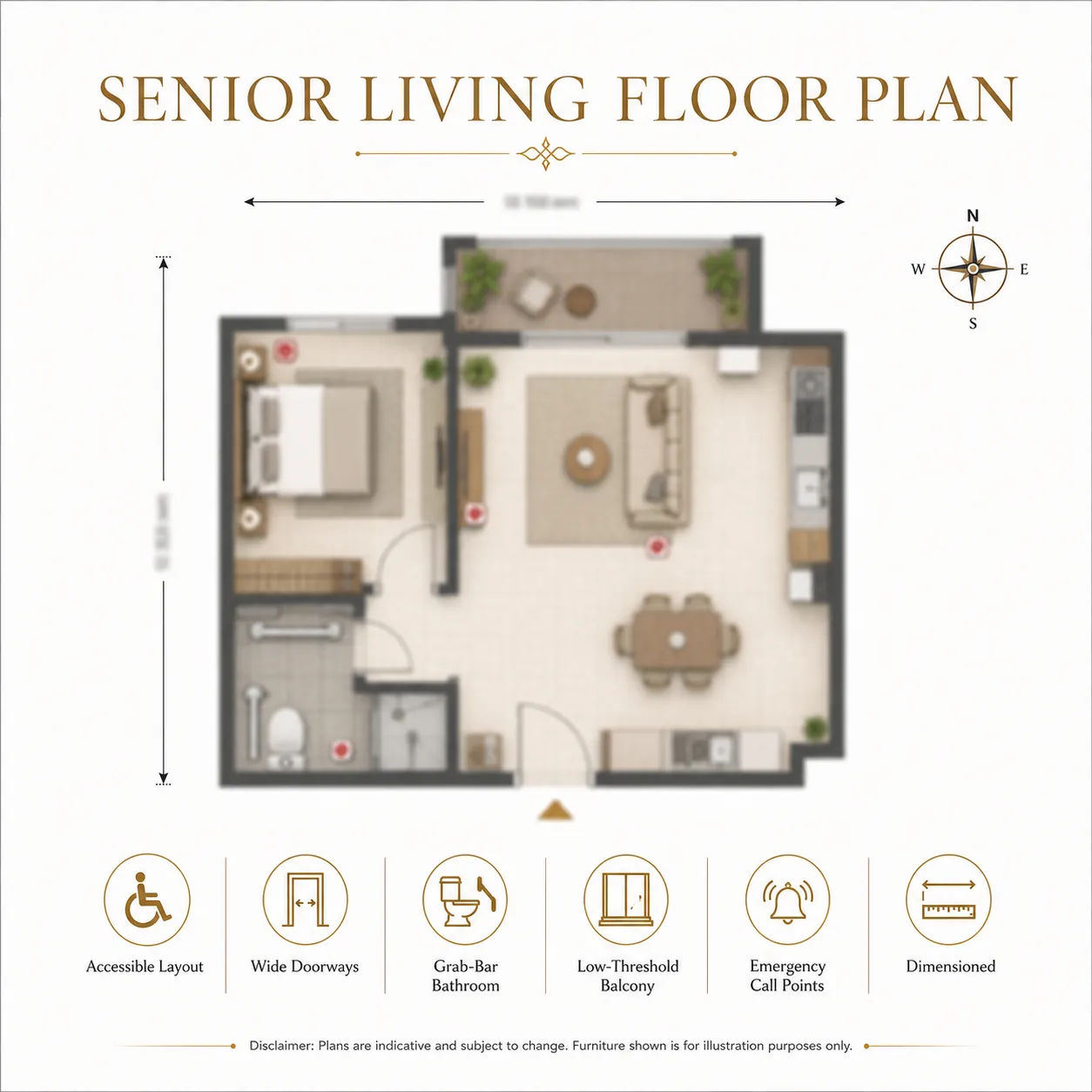 Brigade Old Madras Road senior living floor plan